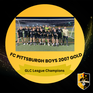 FC Pittsburgh boys 2007 Gold GLC Champions 2022-2023