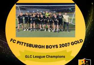 FC Pittsburgh boys 2007 Gold GLC Champions 2022-2023